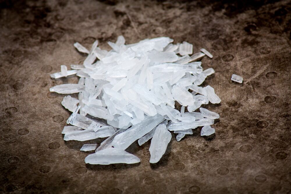 Crystal Meth Withdrawal Symbolized by a Pile of Meth Crystals