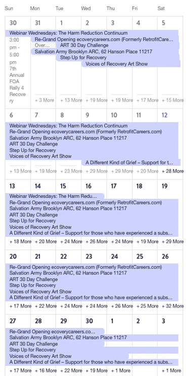 National Recovery Month Calendar